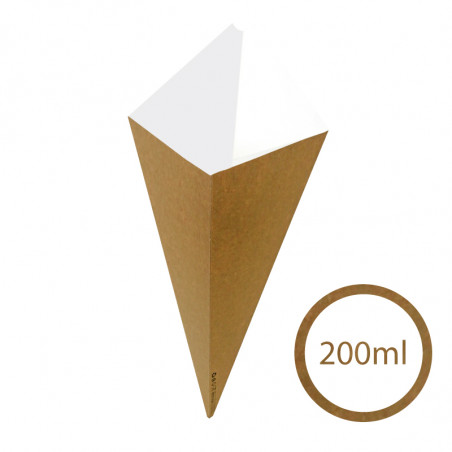 Eco-Friendly Fry Cone 200ml / 150g - 500pcs - French Fry Packaging - 1