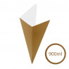 Eco-Friendly Fry Cone 900ml / 500g - 500pcs - French Fry Packaging