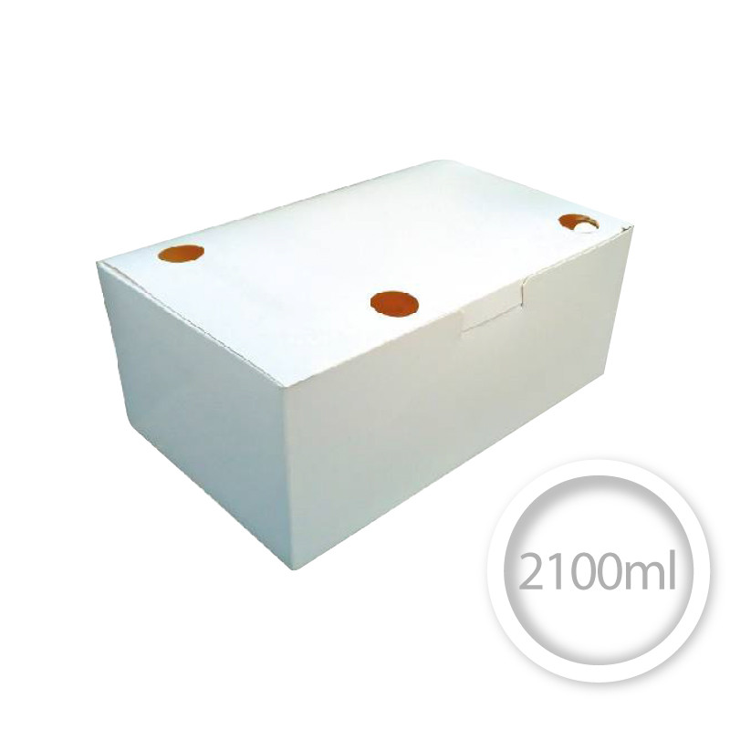 White BOX 207x126x84mm C104 - 100 pieces - PACKAGING FOR CHICKEN FRIES CHURROS NUGGETS