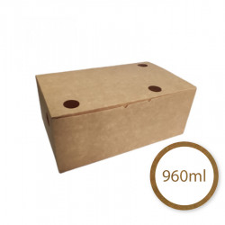 ECO BOX 160x100x60mm C102 - 100 pieces - PACKAGING FOR CHICKEN FRIES CHURROS NUGGETS