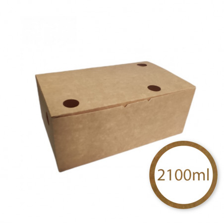 ECO BOX 207x126x84mm C104 - 100 pieces - PACKAGING FOR CHICKEN FRIES CHURROS NUGGETS
