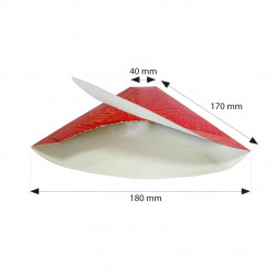 NALEŚNIK N-103 NADRUK INDYWIDUALNY –  Opakowanie rożek papierowy  na naleśnik, crepe