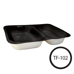 Black eco welding container 300 pieces - TF-102 - one piece molded tray 230x180x38mm