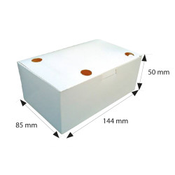 White BOX 144x85x50mm C101 - 100 pieces - PACKAGING FOR CHICKEN FRIES CHURROS NUGGETS