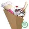 Custom Printed Bubble waffle cones 350ml - Bubble waffle cone packaging