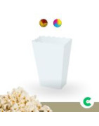 Popcorn packaging - cardboard box with print or custom print, various capacities